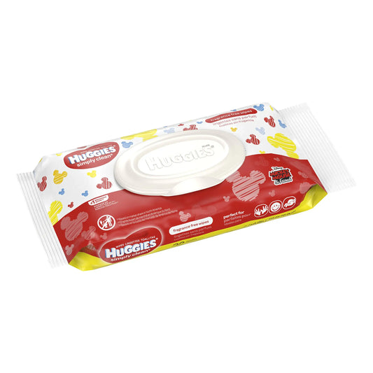 Huggies Simply Clean Fragrance Free Baby Wipes in Mickey Mouse packaging