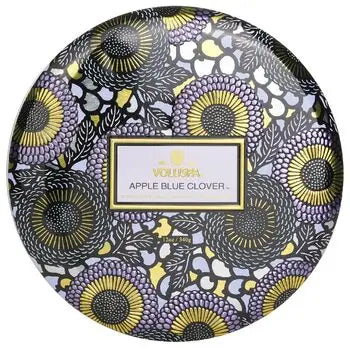 3 Wick Decorative Tin Candle - Apple Blue Clover - 340g/12oz - 340g/12oz / 1 - Home Scent
