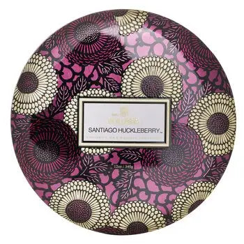 3 Wick Decorative Tin Candle - Santiago Huckleberry - 340g/12oz - 340g/12oz / 1 - Home Scent