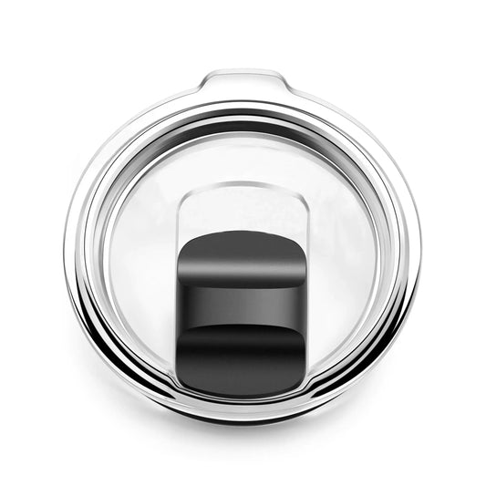 Tumbler lid with magnetic slider closure compatible with YETI 30 oz tumbler and mugs