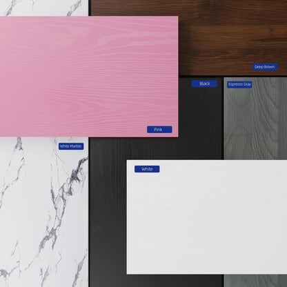 32 Inch Small Computer Desk with 2 Drawers for Bedroom Study Writing Home Office Table for Small Spaces Pink-4