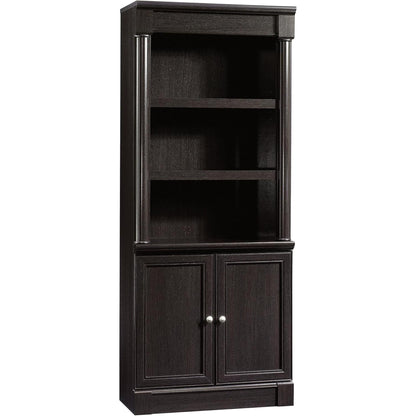 Palladia Library with Doors/Book Shelf, L: 29.37" X W: 13.90" X H: 71.85", Wind Oak-0