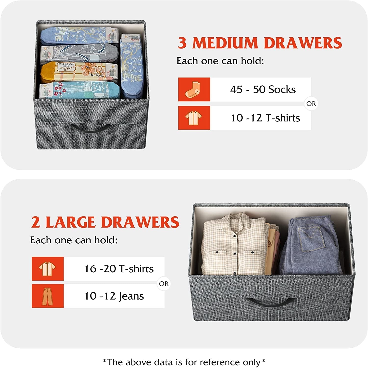5-Drawer Wide Fabric Dresser Organizer-4