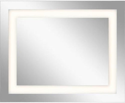 Signature LED Backlit Mirror in Chrome, 30" X 24"-3