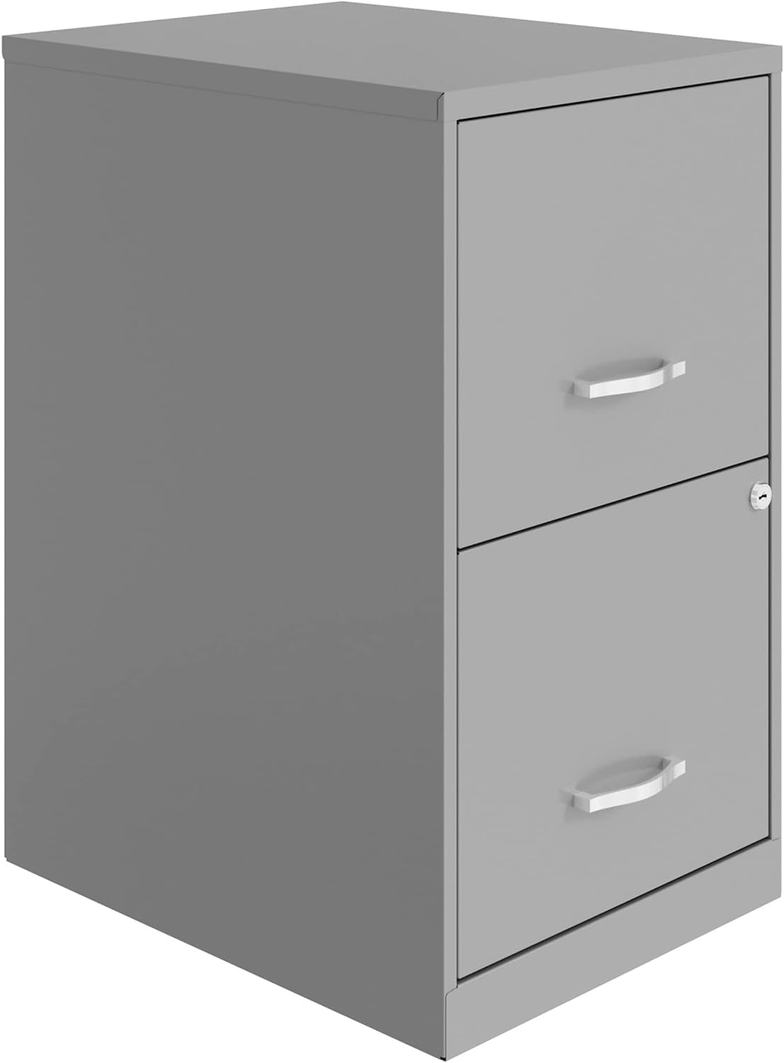 2-Drawer File Cabinet, 14.2" X 18" X 24.5", Silver-0