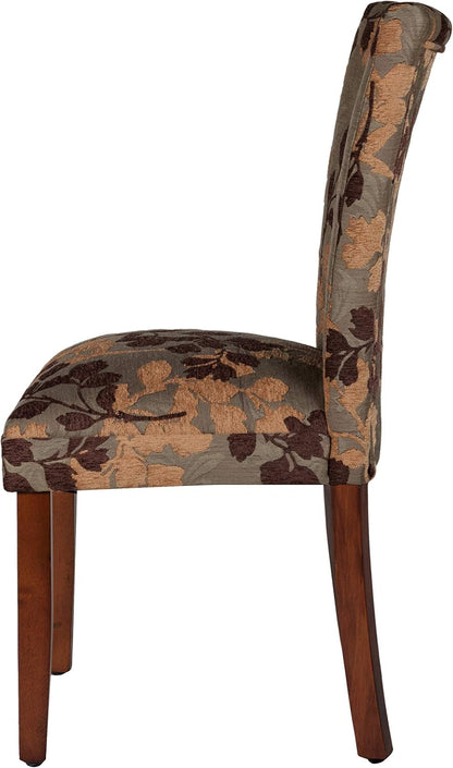 Home Decor | K1136-F975 | Classic Upholstered Parsons Dining Chair | Single Accent Dining Chair, Brown Woven-4