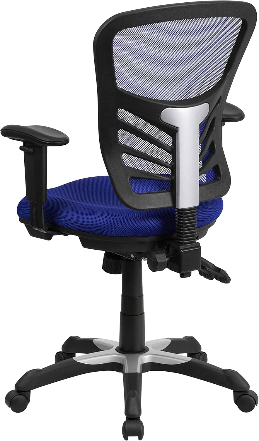 Nicholas Mid-Back Swivel Office and Gaming Chair, Ergonomic Mesh Office Chair with Adjustable Lumbar Support and Height, Blue-4
