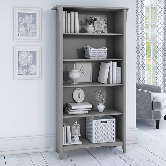 Salinas Bookcase in Cape Cod Gray-0