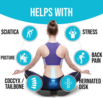 Seat Cushion and Lumbar Support for Office Chair, Desk Chair Cushion, Memory Foam Office Chair Cushion, Non Slip Sitting and Back Pillow for Gaming, Car Seat Cushion, Chair Pad, XL-4