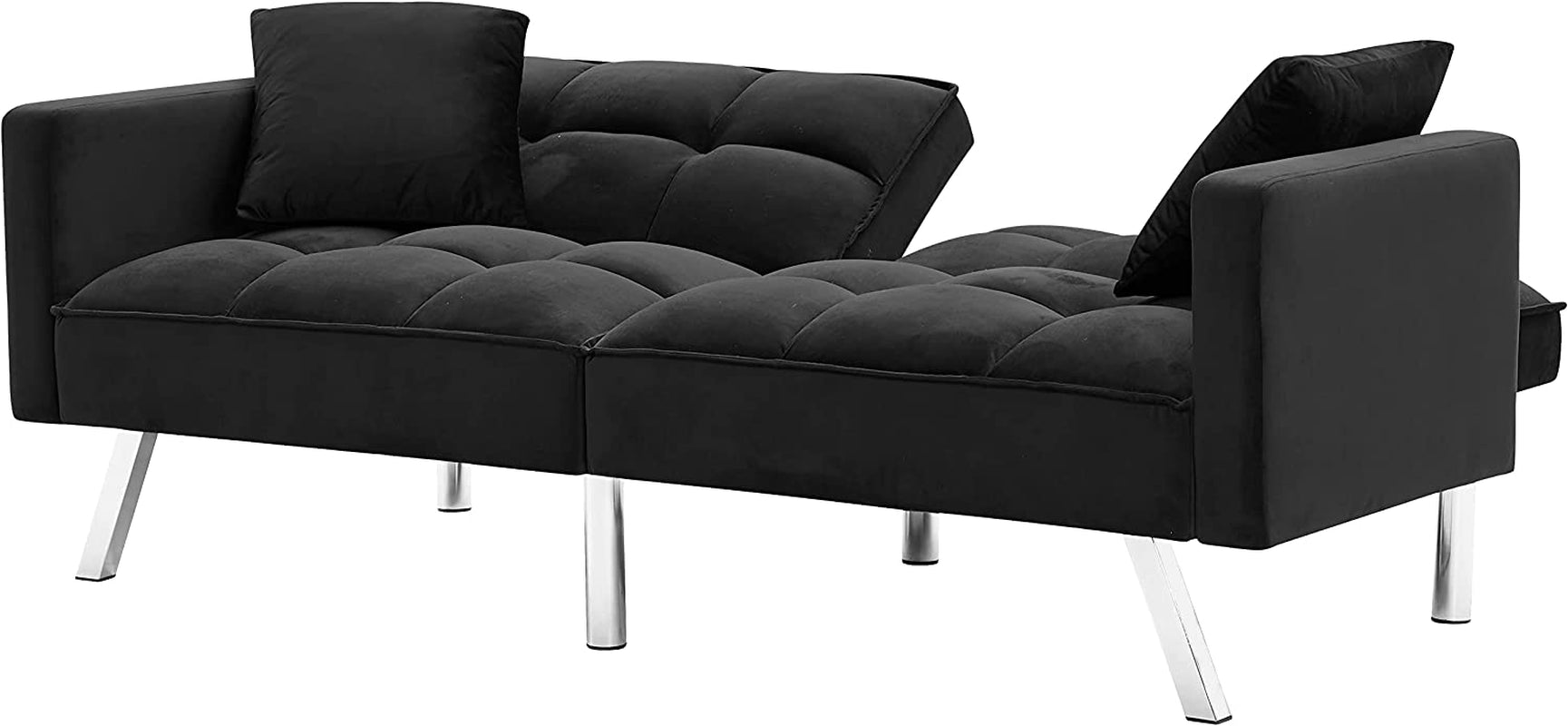 Adjustable Loveseat Sofa Bed with Metal Legs-3