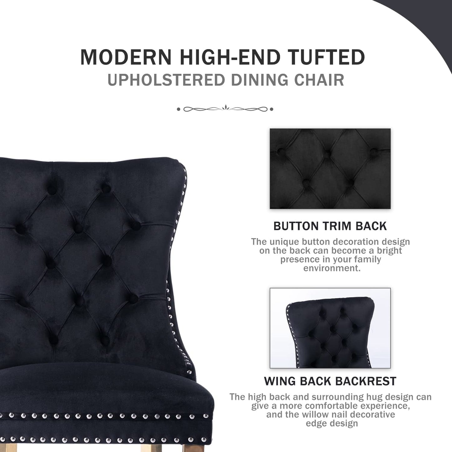 Velvet Dining Chairs Set of 6-1