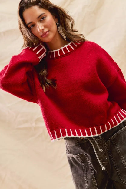 SO ME Loose Fit Christmas Holiday Sweater