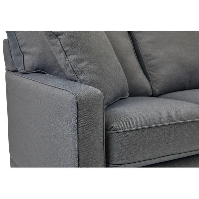 Sleek Stationary Sofa With Track Arms Timeless Design-2