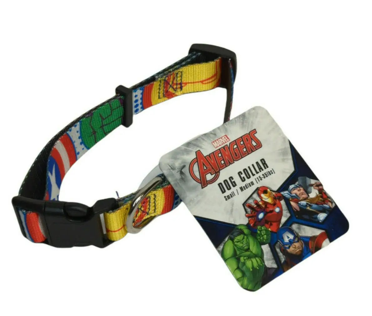 15 - 35 lbs Small Medium Avengers Dog Collar 