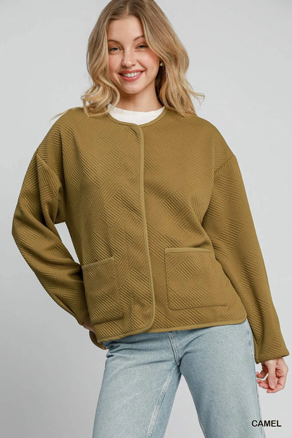 Umgee Textured Jacquard Jacket