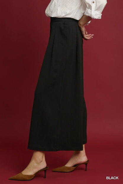 Umgee Elastic Waist Wide Leg Pants