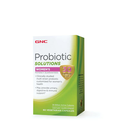 GNC Probiotic Solutions Womens | Clinically Studied Multi-Strain for Women Supports Digestive and Immune Health Vegetarian | 60 Capsules