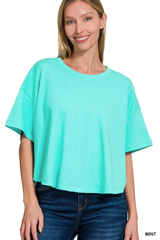 Zenana Cotton Round Neck Short Sleeve T-Shirt