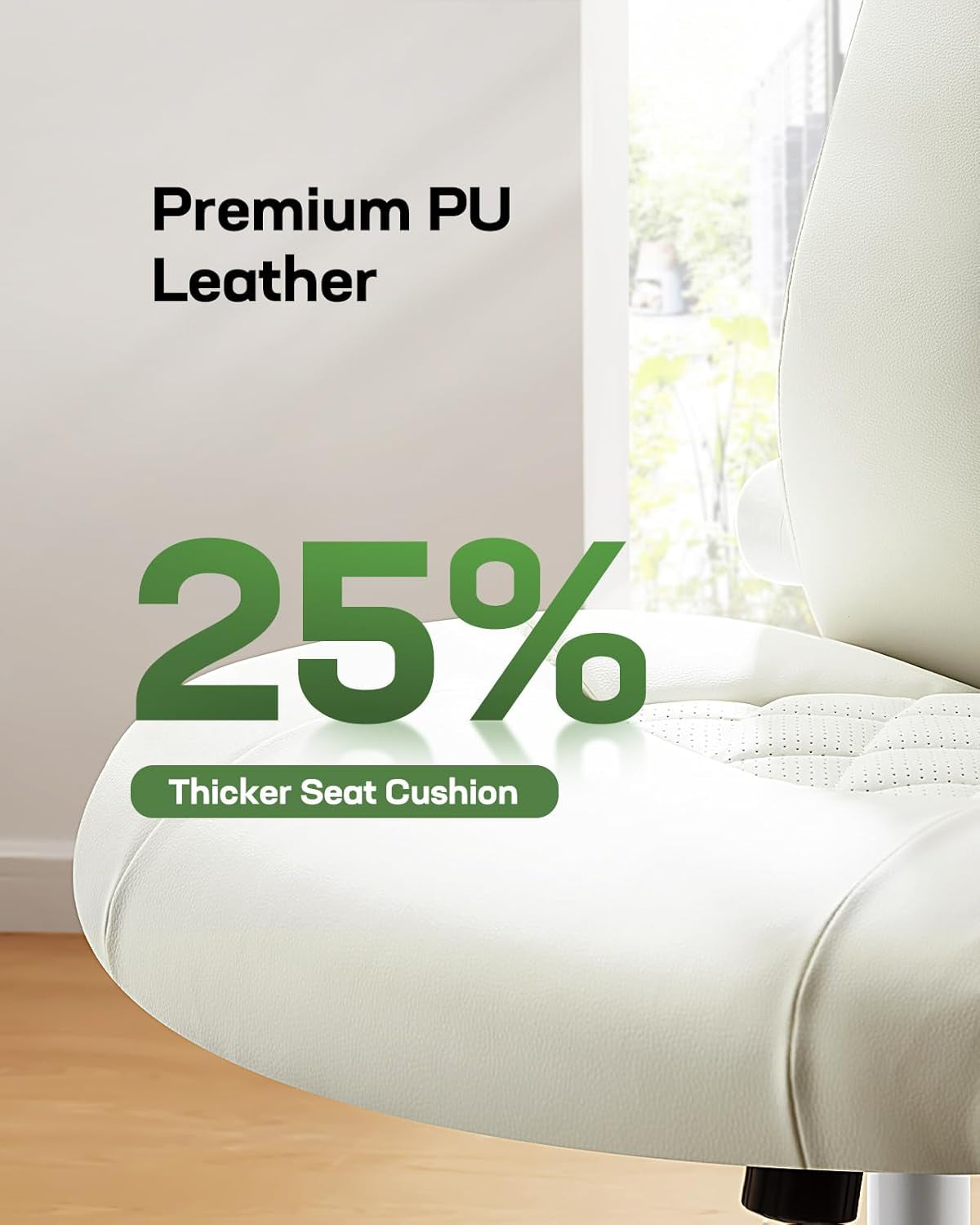 Executive Office Chair with Flip-Up Armrests,Pu Leather Ergonomic Desk Chair Height-Adjustable Swivel Rolling Computer Desk Chair-2