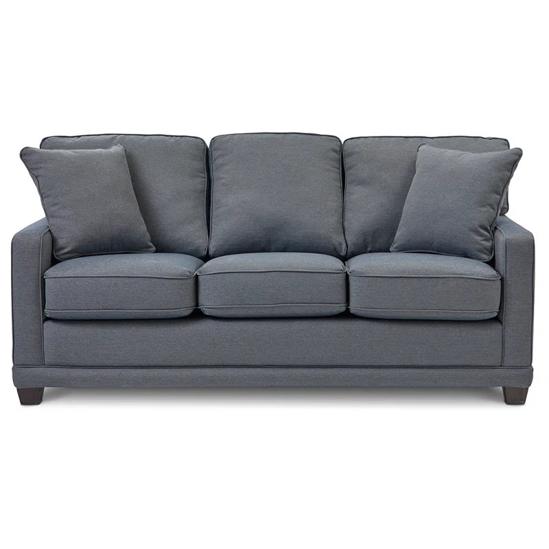 Sleek Stationary Sofa With Track Arms Timeless Design-1