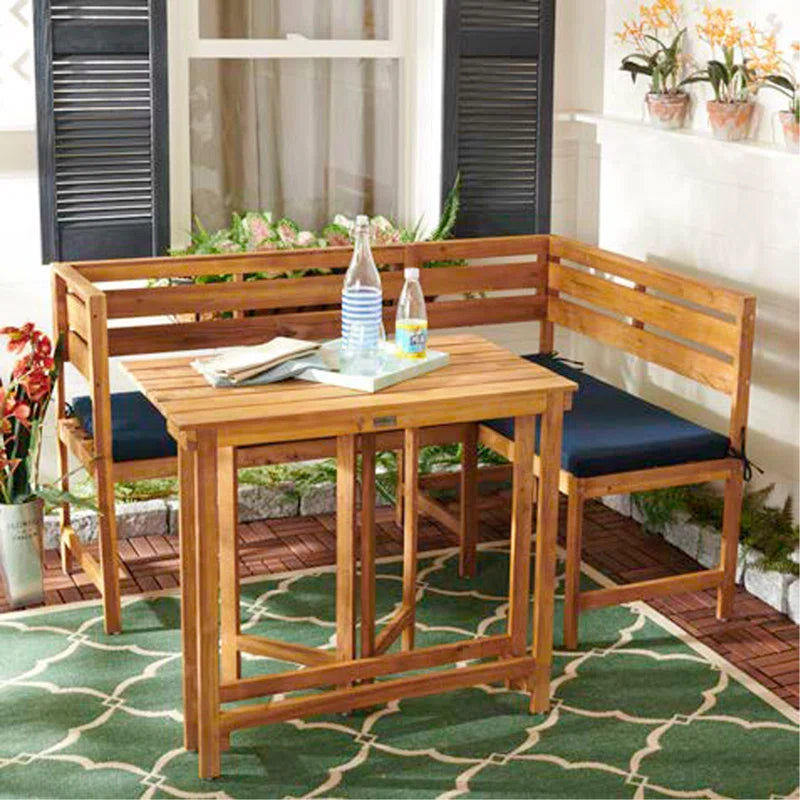 Chic Balcony Two Piece Sectional Set Navy Cushions-4