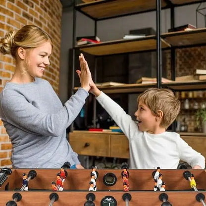 4-in-1 Combo Game Table Set Foosball Table with Billiards and Hockey - Color:Brown - Game Room