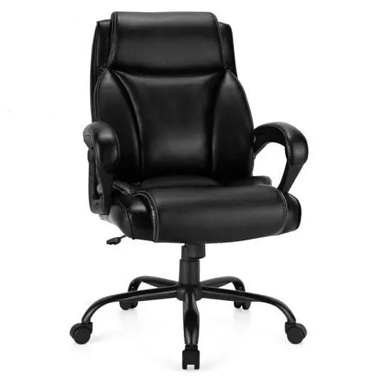 400 Pounds Big and Tall Adjustable High Back Leather Office Chair - Big and Tall Chairs
