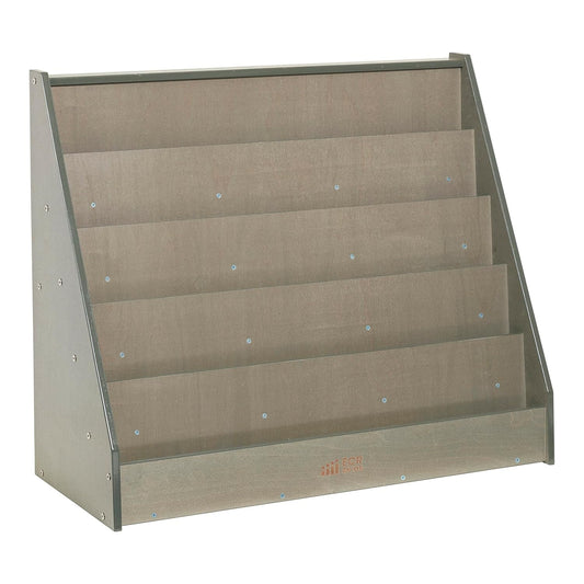 Single-Sided Book Display, Classroom Bookshelf, Grey Wash-0