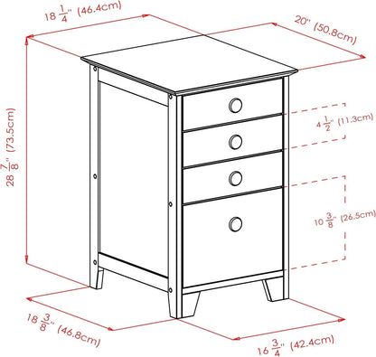 Studio File Cabinet, Honey-2
