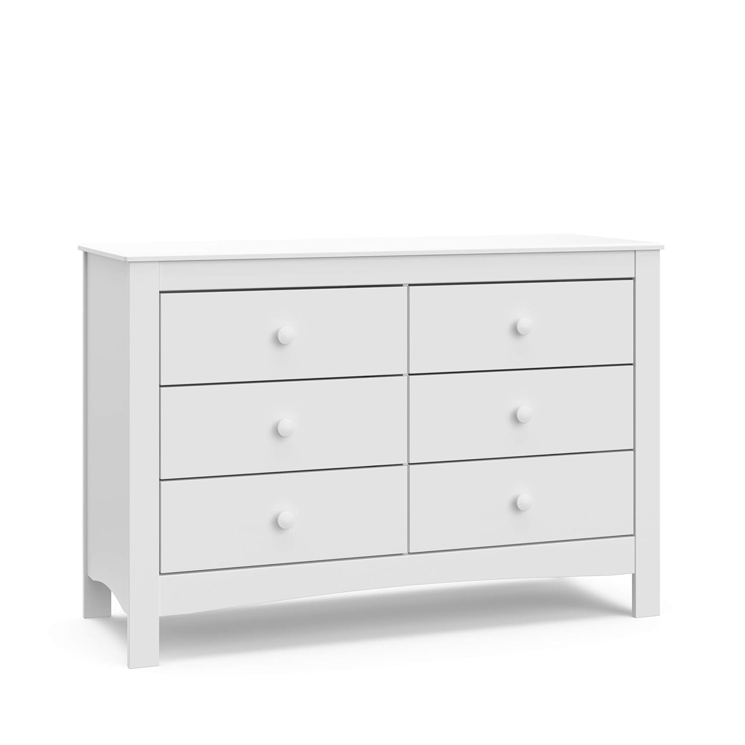 Noah 6 Drawer Double Dresser (White) - GREENGUARD Gold Certified, 6 Drawer Double Dresser for Kids Bedroom or Nursery, Bedroom Furniture Dresser, Universal Design for Nursery and Kids Bedroom-0