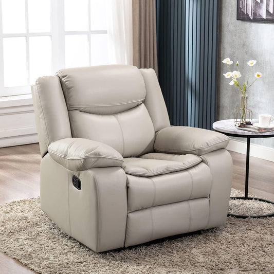 Breathable Leather Manual Recliner for Living Room-0
