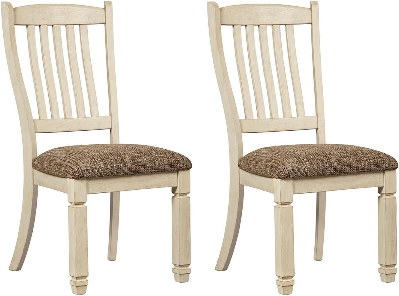 Bolanburg 20" Upholstered Dining Room Chair, Set of 2, Antique White-0
