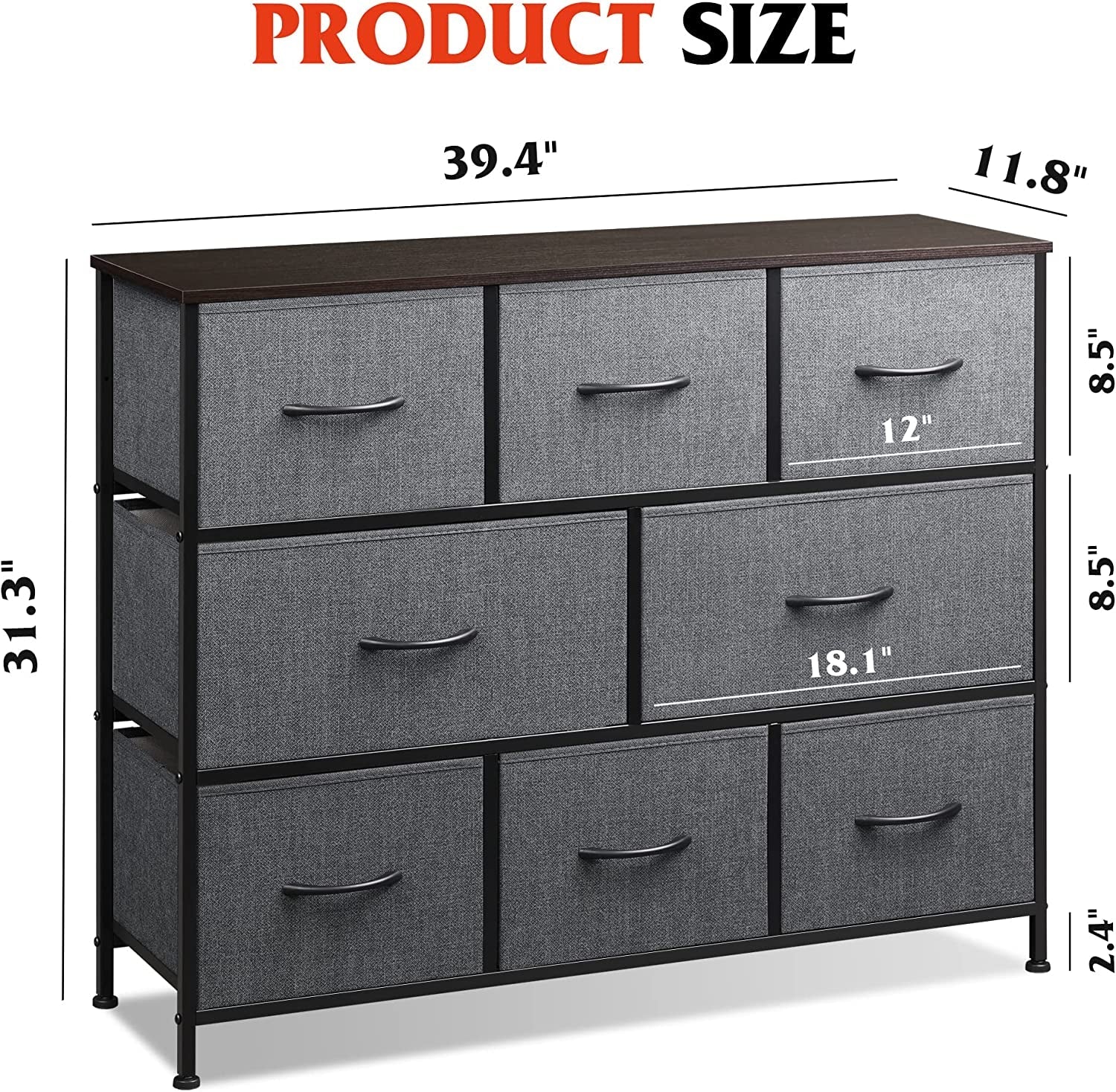 Fabric Dresser with TV Stand for Bedroom-2