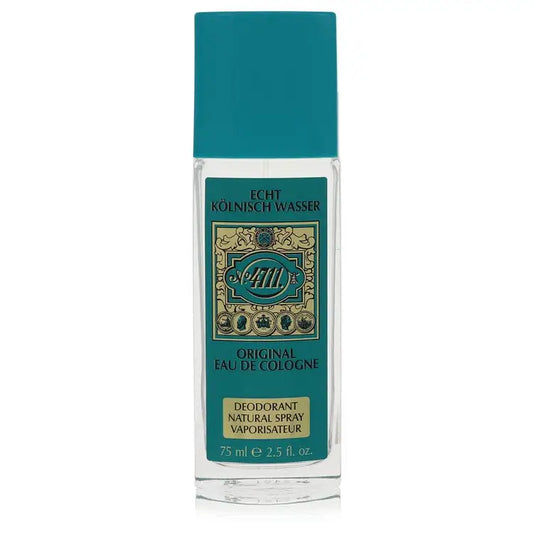 Rectangular glass bottle of 4711 Original Eau de Cologne deodorant spray unisex with teal cap