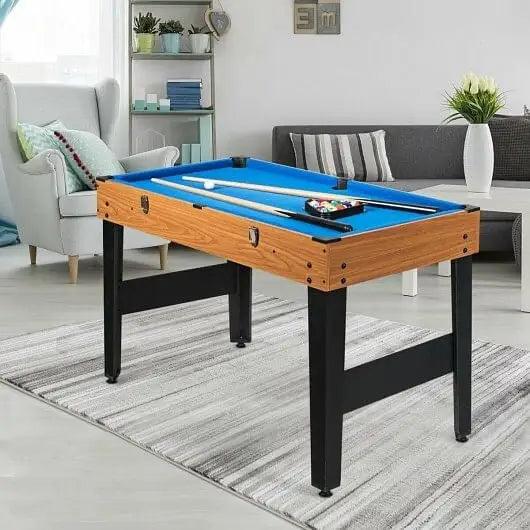 48 Inch 3-In-1 Multi Combo Game Table with Soccer for Game Rooms - Color:Natural - Game Room