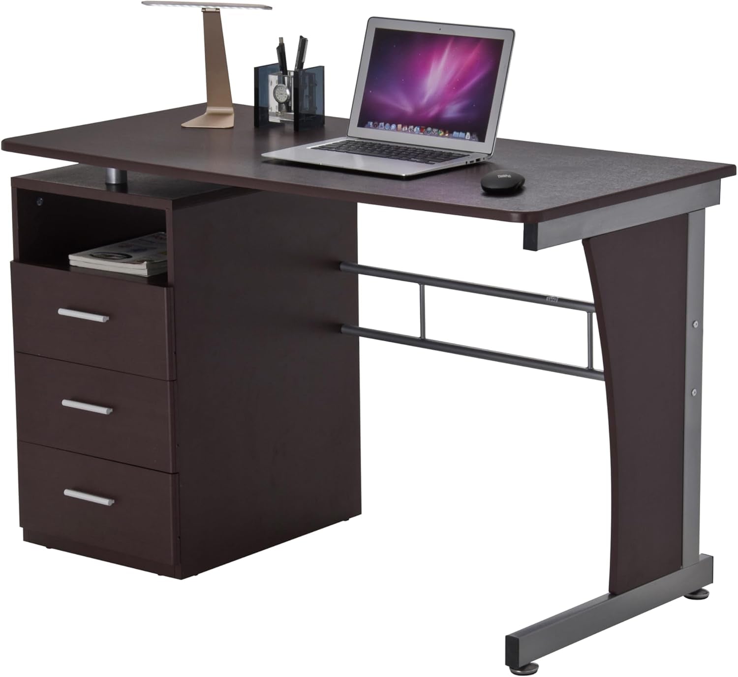 48 Inch Computer Desk with Drawers for Home Office-0