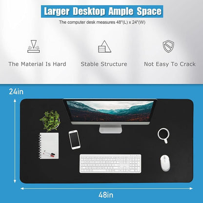 48 Inch Standing Desk Adjustable Height Ergonomic Computer Desk Modern Sit Stand up Desk Large Space Work Desk Fit Dual Monitor for Home Office Gaming, Black-2