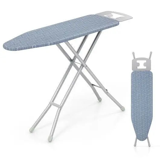 48 Inch x 13.5 Inch Ironing Board with Iron Rest for Home-Gray - Color:Gray - Ironing Board
