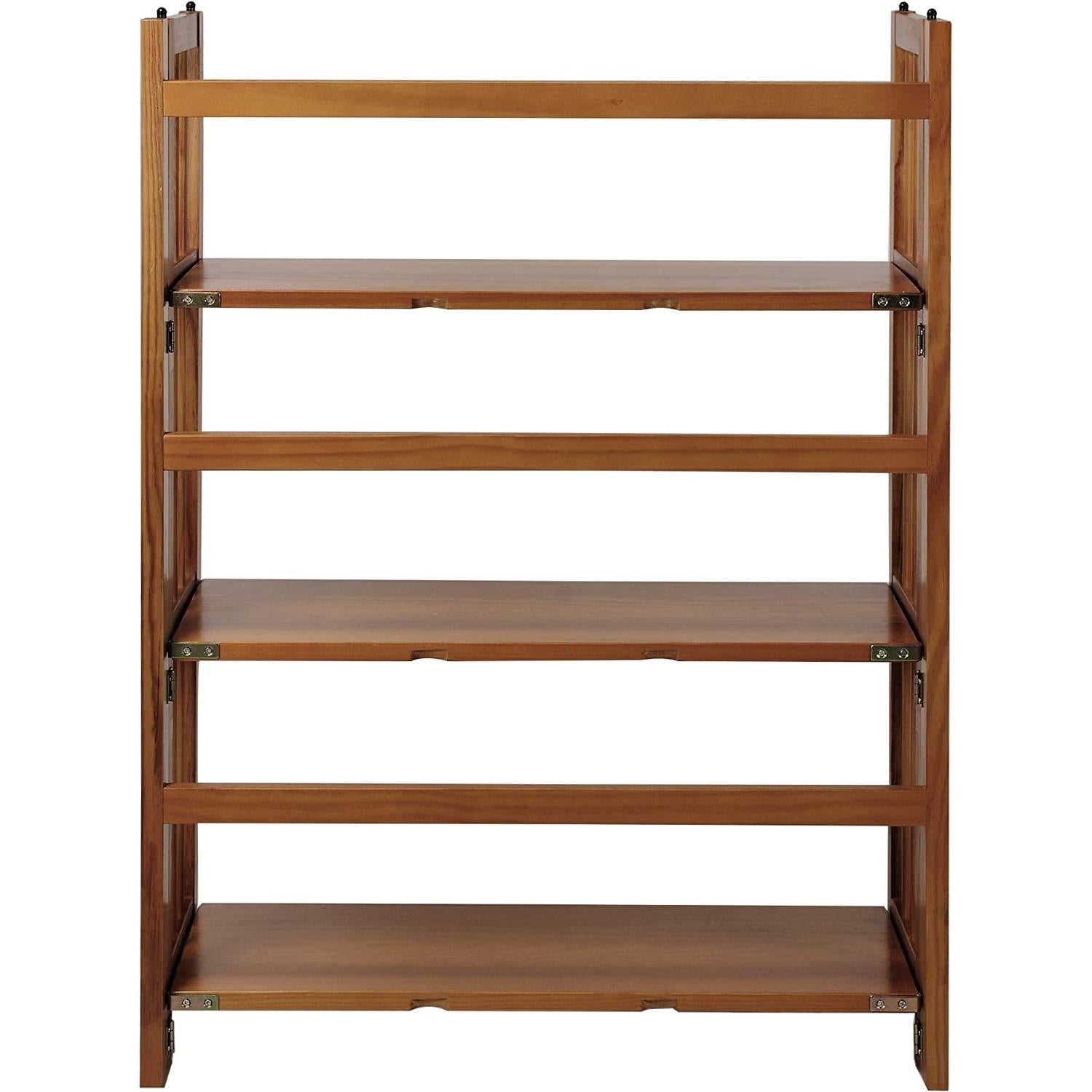 Stackable Chestnut Bookcase - 3 Shelves, 27.5″ Wide-3