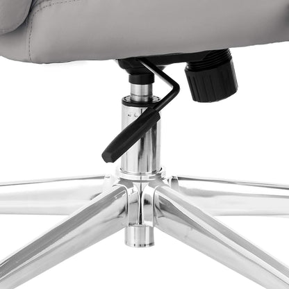 Executive Desk Chair, 275Lb Capacity, Oversized Cushion, Grey Bonded Leather, 29.13"D X 25.2"W X 43.11"H-4