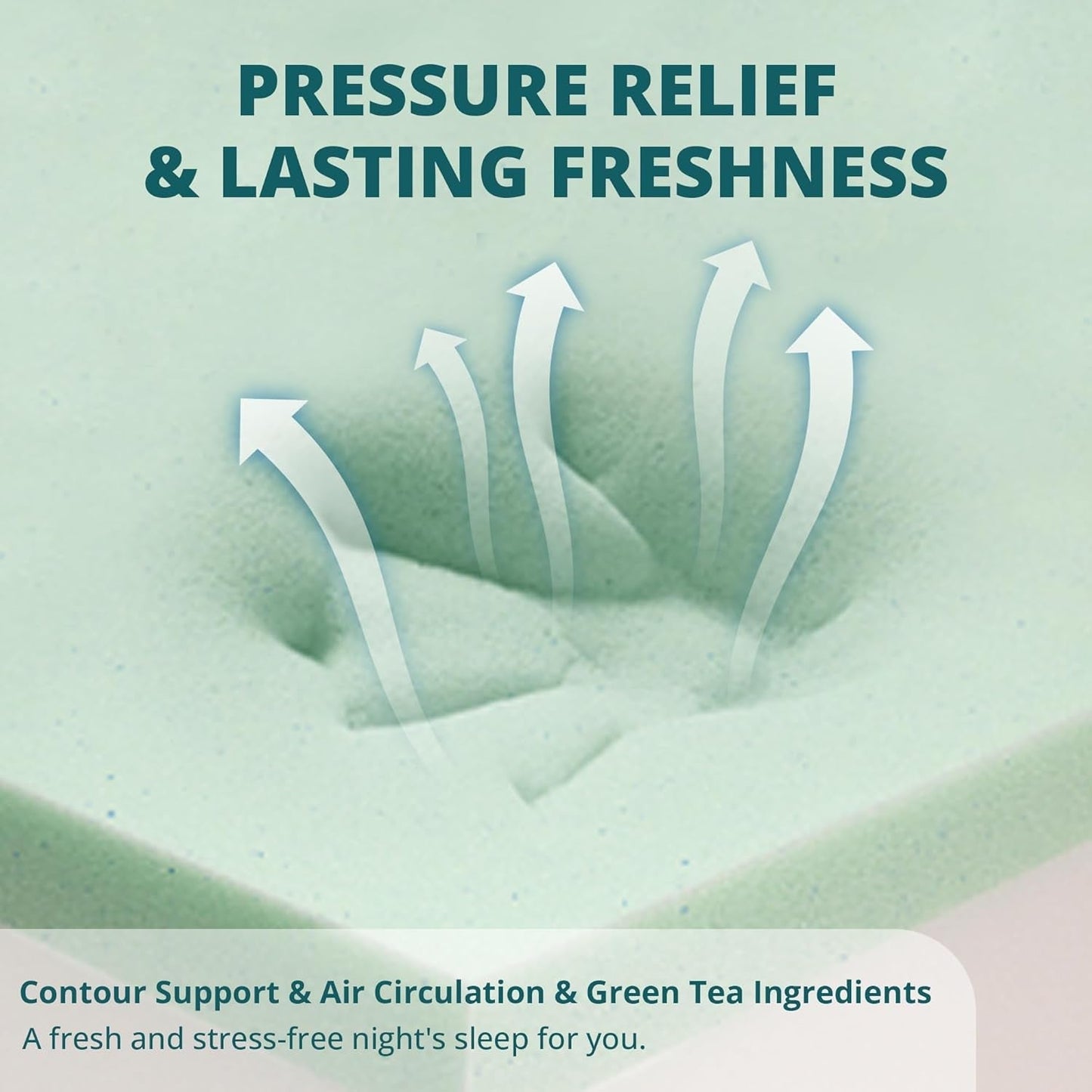 Green Tea Memory Foam Queen Mattress for Comfort-4