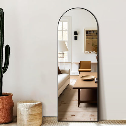 Arched Mirror Full Length,Standing Mirror,Large Floor Mirror with Stand for Wall Entryway Door Bedroom Bathroom Living Room-0