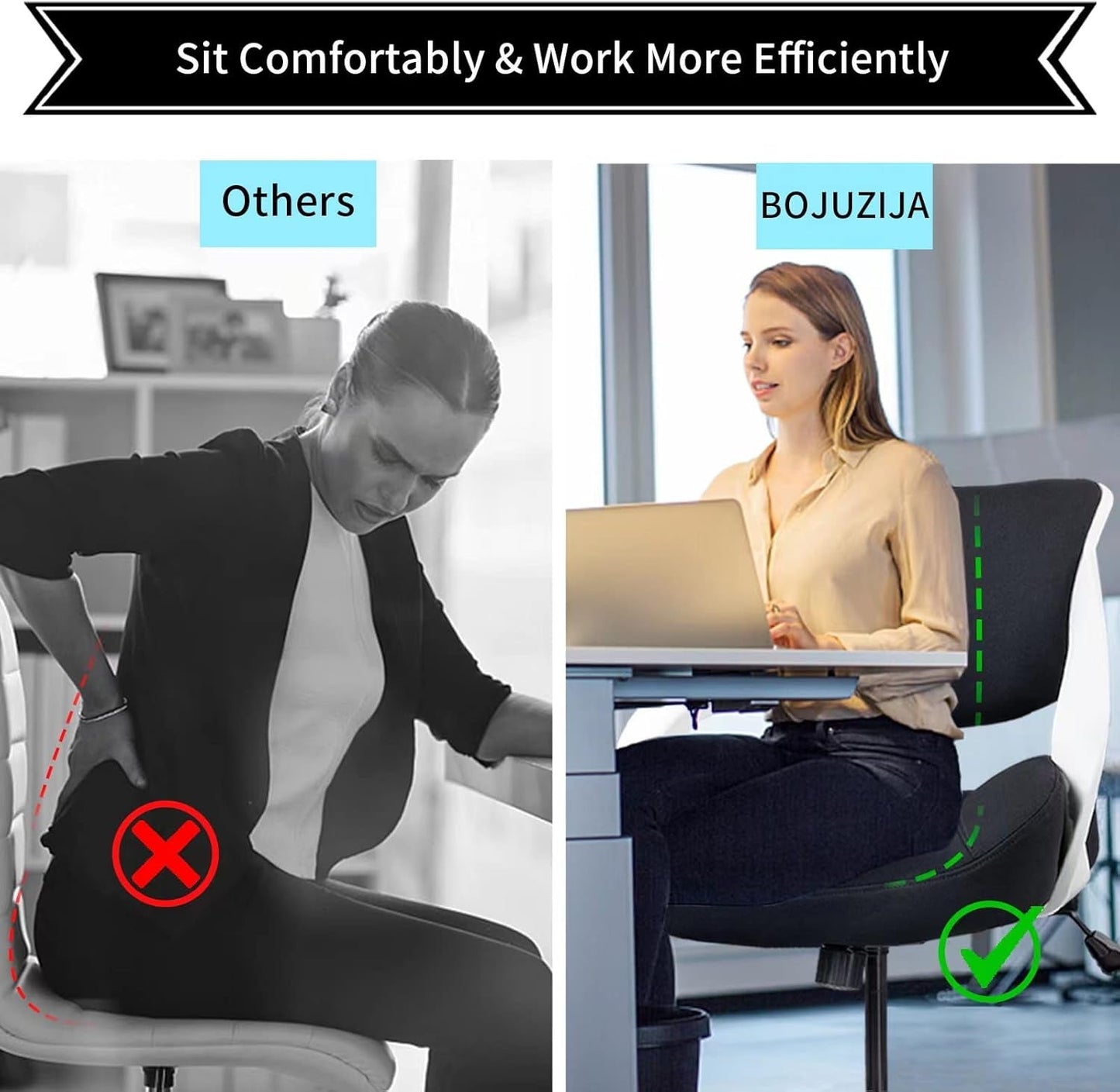 Ergonomic Drafting Chair,Standing Computer Desk Chair,Foot Ring,Lumbar Support,Swivel Task Chair -Black-4