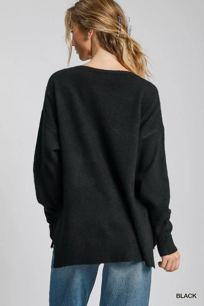 Umgee Wool Blended Pullover Sweater