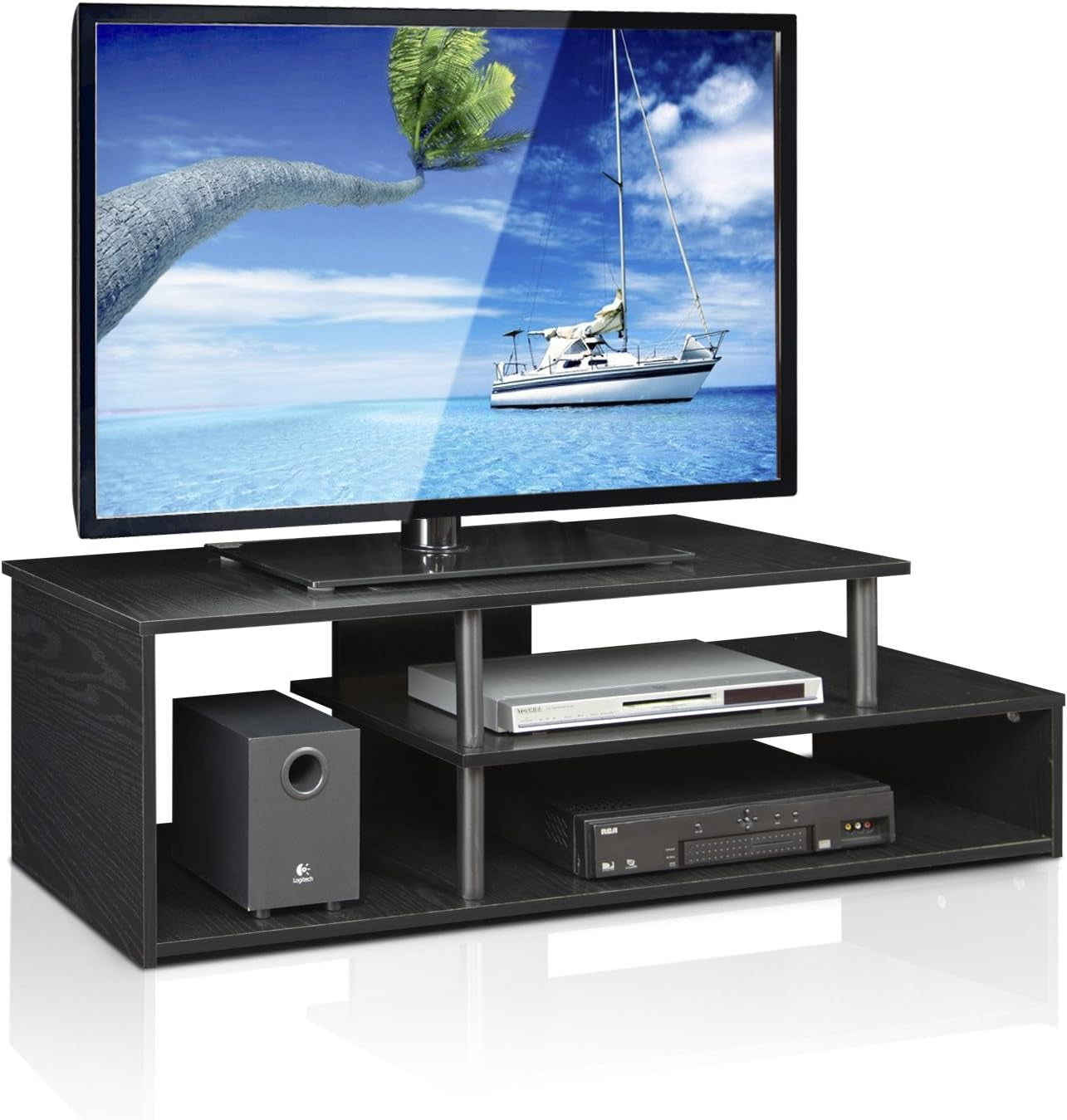 Econ Low Rise TV Stand, Black/Black-2