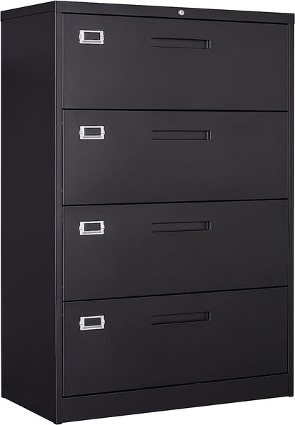 Lockable 4-Drawer Lateral File Cabinet for Office/Home-0
