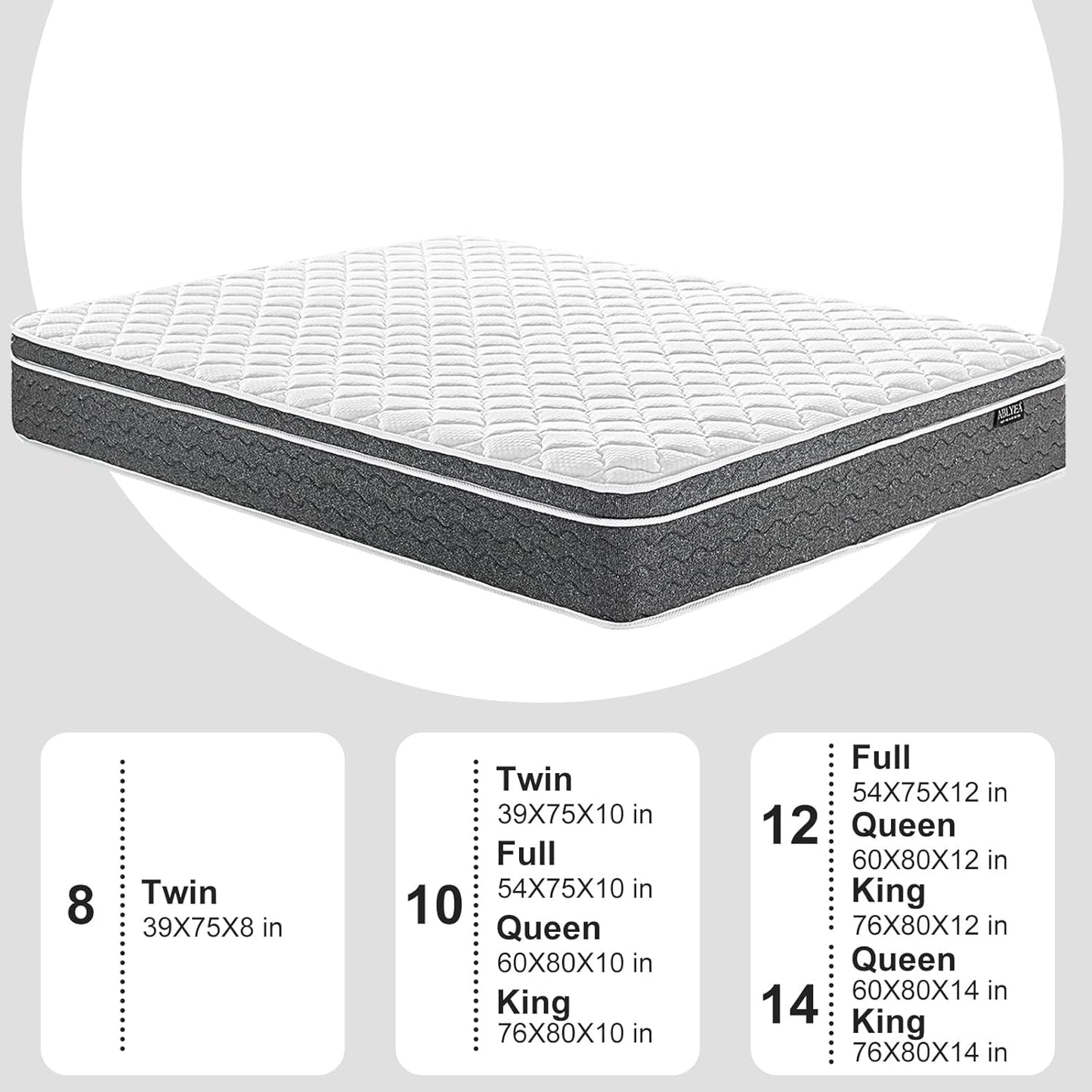 12 Inch Hybrid Queen Mattress with Pressure Relief-1
