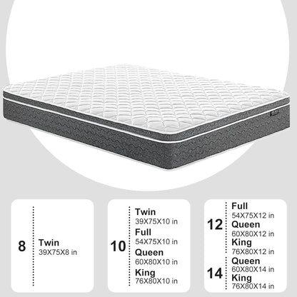 12 Inch Hybrid Queen Mattress with Pressure Relief-1