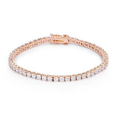 5.75ct Rose Goldtone Cubic Zirconia Tennis Bracelet - Bracelets