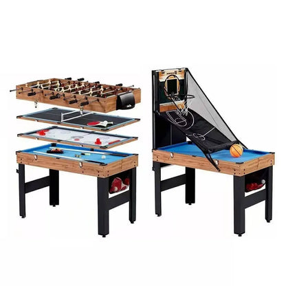 5-in-1 Game Table - Foosball Pool Basketball Ping Pong and Slide Hockey - Game Table